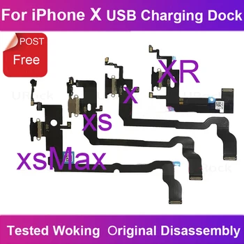 Оригинальный разъем для док-станции для iPhone XR X, порт для зарядки, гибкий кабель, замена для iPhone Xs Max, разъем для док-станции для USB-зарядного устройства