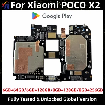 Разблокированная материнская плата для Xiaomi POCO X2, Материнские платы для Redmi K30 4G с установленным Google, 64 ГБ, 128 ГБ, 256 ГБ, Глобальная