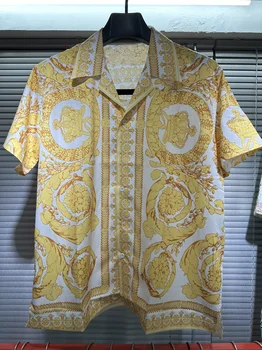 Мужские Модные рубашки B03261 2023, Роскошная одежда для подиума известного бренда, Европейский Дизайн, одежда для вечеринок