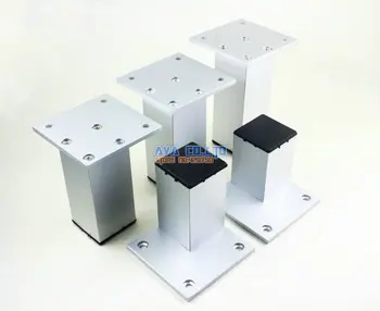 4 штуки алюминиевых квадратных ножек мебельного шкафа 50 мм