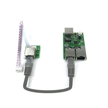 Недорогая сетевая проводка, удлинитель расстояния преобразования данных, Mini Ethernet, 3 порта 10/100 Мбит/с С модулем включения света RJ45