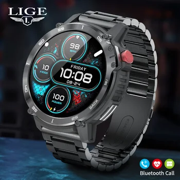 LIGE 2023 Новые Смарт-часы Для Мужчин, 4 ГБ Памяти, Спортивные, Фитнес, IP68, Водонепроницаемые, Bluetooth, Вызов, Умные Часы, Мужские, Montre Homme