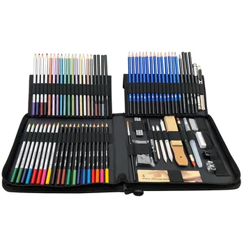 Цветной карандаш Ручной Инструмент для рисования, Водорастворимый цветной свинец, комбинация металлических цветов, 83 предмета, Набор для рисования эскизов
