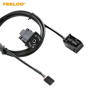 FEELDO Автомобильный Радиоприемник AUX-In Кабельный штекер 12PIN AUX Адаптер для Ford Fiesta Mondeo Focus Жгут проводов Аудио AUX кабельный адаптер