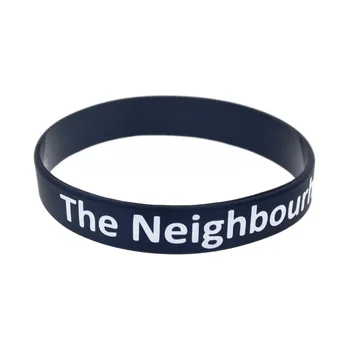 50 шт. силиконовый браслет The Neighbourhood с черным логотипом