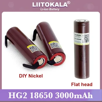 Горячая Liitokala новая батарея HG2 18650 3000mAh 18650HG2 3,6 V разряда 20A, предназначенная для батарей hg2 с плоской головкой + никель DIY
