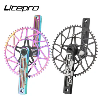 Litepro Edgepro Велосипедное Интегрированное Цепное Колесо С Полым Кривошипным Валом 130 мм BCD Колесо со Звездочкой С Одним Кольцом Цепи Складной Велосипедный Коленчатый Вал