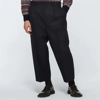 Мужские Повседневные брюки, весенне-осенние новые деловые повседневные брюки в корейском стиле для зрелых, большого размера, Nine Points