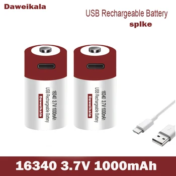 2023new USB аккумулятор для быстрой зарядки SHSEJA CR123A 123A CR123 ICR 16340 3,7 В литий-ионный аккумулятор на 1000 мАч