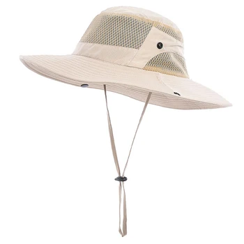 Летняя солнцезащитная шляпа Для мужчин И женщин, Уличная Дышащая Походная шляпа, Пляжная шляпа, Походная шляпа, Рыболовная кепка, Ветрозащитная Велосипедная шляпа