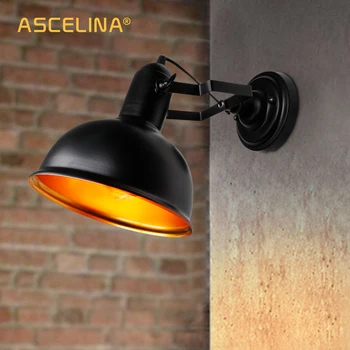 Ascelina регулируемый настенный светильник промышленный ретро настенный светильник в железном каркасе Ретро Ресторан Домашний Светильник для учебы Модный светильник
