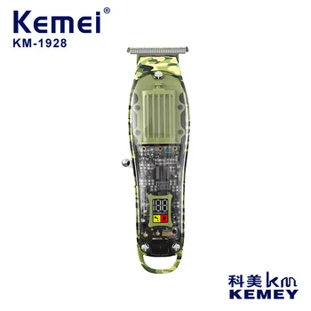 Kemei km-1928, ЖК-умный цифровой дисплей, Элегантный дизайн, Водонепроницаемая мужская Электробритва, Машинка для стрижки волос