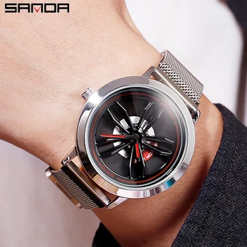 SANDA кварцевые мужские часы, мужские роскошные Элегантные деловые наручные часы, наборы часов для мужчин, большой бренд, оригинальные водонепроницаемые часы