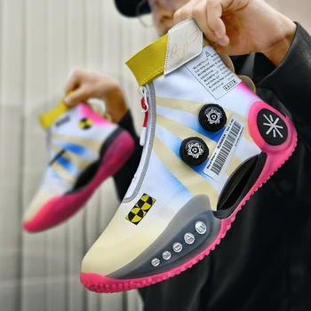 Мужская баскетбольная обувь с высоким берцем, Детская Женская Дышащая обувь с корзиной для носков, Фирменный дизайн, Кроссовки, Оригинальная модная спортивная обувь
