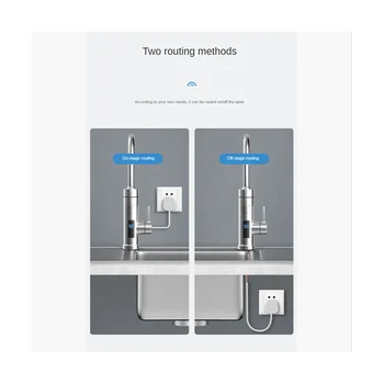 Электрический водонагреватель из нержавеющей стали с индикацией температуры, кран мгновенной подачи горячей воды без бака, водонагреватель EU Plug
