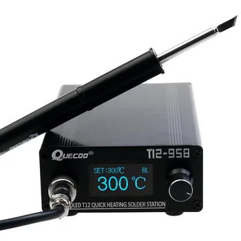 OLED T12-958 1,3-дюймовый цифровой дисплей, паяльная станция, контроллер V3.1S с 5-контактной ручкой P9, наконечники для паяльника