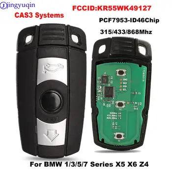 jingyuqin 315/433/868 МГц Автомобильный Дистанционный Смарт-ключ Для BMW 1/3/5/7 Серии X5 X6 Z4 CAS3 Systems KR55WK49127 PCF7953/ID46 Чип