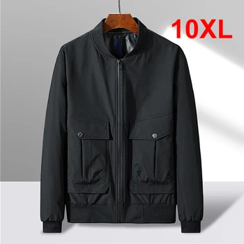 Куртки размера Плюс 10XL 8XL, мужские модные повседневные куртки-карго, пальто, мужская бейсбольная куртка, Осенняя ветровка, Большой Размер 10XL