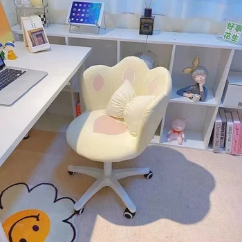Современный Компьютерный офисный стул с поворотным на 360 ° Подъемным Поручнем и Спинкой Расслабляющий Офисный стул Для Переодевания и Макияжа Мебель для спальни