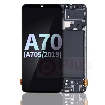 OLED-дисплей в сборе с заменой рамки для Samsung Galaxy A70 (A705/2019) (с пакетом обновления) (черный)
