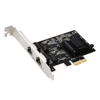 Гигабитная сетевая карта PCIE X1 Двухпортовая настольная сетевая карта 2,5 G с чипом 8125BG Ethernet Серверная сетевая карта