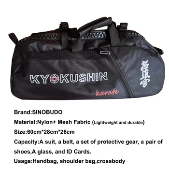 Профессиональная сумка Кекусинкай для тренировок по спортивному каратэ Тхэквондо, легкая сумка, Многофункциональные Водонепроницаемые рюкзаки