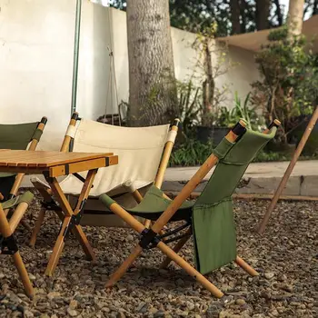 Садовый походный стул из массива дерева Kermit, Складной стул-палка, Обеденный перерыв, Стул со спинкой, Пляжный балкон, стул для отдыха