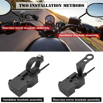 Двойной USB Порт Водонепроницаемое Зарядное Устройство для Руля мотоцикла 5V 1A/2.1A Адаптер Питания для Мобильного телефона 9-90 В