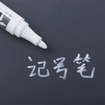 Белая маркерная ручка, спиртовая краска, Маслянистые водонепроницаемые ручки для рисования шин, граффити, Перманентная гелевая ручка для ткани, дерева, кожи, маркер