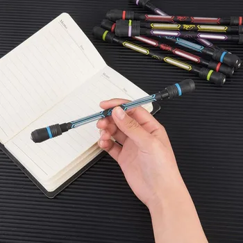 Профессиональная вращающаяся световая ручка с нескользящим покрытием Длиной 21 см для соревнований Чемпионов, креативный подарок, игрушка, школьные принадлежности