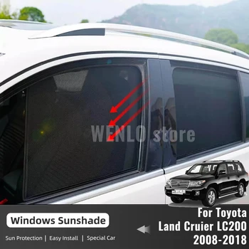 Для Toyota Land cruier LC200 2008-2021 Магнитный автомобильный солнцезащитный козырек Передняя рамка Лобового стекла Шторка Заднее боковое окно Солнцезащитный козырек