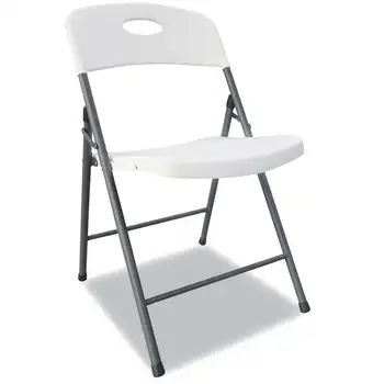 Складной стул из литой смолы Alera, белое сиденье / белая спинка, темно-серая основа, 4 шт./Картон -ALEFR9402