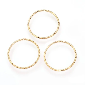 2-20 шт. Латунные соединительные кольца, припаянные без никеля из настоящего 18-каратного золота с покрытием 12x1 мм Внутренний диаметр: 10 мм