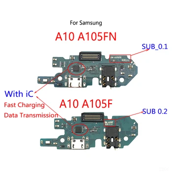 Оригинальный USB-порт Для зарядки док-станции, Разъем для Подключения Гибкого Кабеля Samsung Galaxy A10 A105F A105FN, Модуль Платы Зарядки