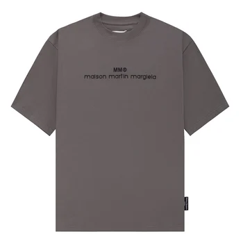 Margiela style 2023 новая футболка MM6 с объемным тиснением 3D букв, свободная футболка с короткими рукавами, пара топов унисекс оверсайз