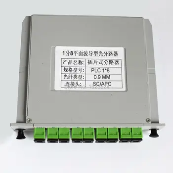 Бесплатная доставка 1x8 LGX Box Кассетная плата для вставки SC/APC PLC splitter модуль 1: 8 8 портов волоконно-оптический PLC Splitter