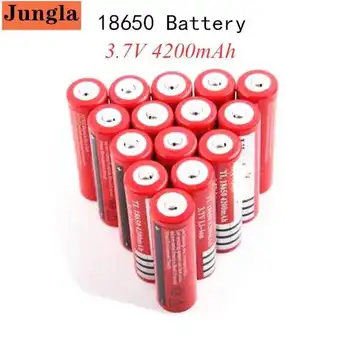 2-20 ШТ 18650 аккумулятор 3,7 В 4200 мАч литиевая аккумуляторная батарея для светодиодного фонарика batery litio battery