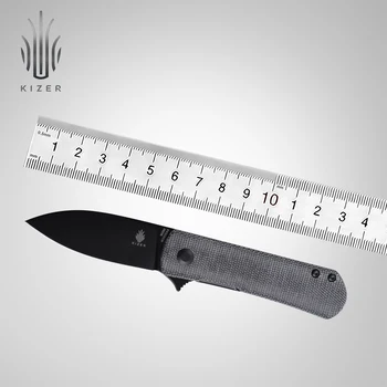 Складной Карманный нож Kizer Ki3525A4 Yorkie 2021 Новый Черный Нож со стальным лезвием M390 с ручкой из Микарты EDC Tools