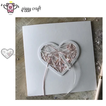 Штампы для резки металла Piggy Craft, форма для вырезания в форме сердца, украшение для вырезок из бумаги, форма для ножей, трафареты для штампов