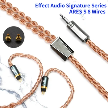 Effect Audio Signature Серия ARES S 8 Проводов Кабель для наушников 2pin/ MMCX ConX Сменный Разъем IEMs Обновление Кабельной линии