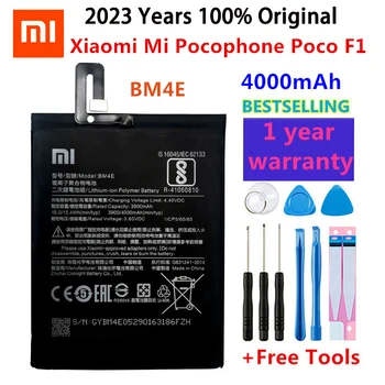 Оригинальный сменный аккумулятор BM4E для Xiaomi MI Pocophone F1, аутентичный аккумулятор для телефона 4000 мАч + наборы инструментов + наклейки