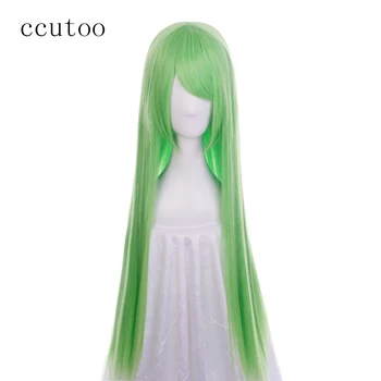 ccutoo Code Geass C.CC Императрица 100 см Зеленые Длинные Прямые Синтетические Волосы Косплей Парик из Термостойкого волокна