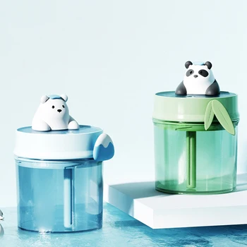 Panda High Capacity USB Maker Atomizer Немой ультразвуковой Увлажнитель воздуха для детского подарка Зеленый