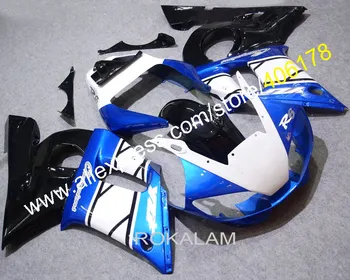 Комплект обтекателей YZF600 R6 98-02 ABS для мотоцикла Yamaha YZF R6 1998-2002 Сине-белые комплект Обтекателей (литье под давлением)