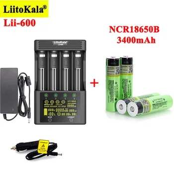 LiitoKala Lii-600 Зарядное устройство для 3,7 В литий-ионных 18650 21700 26650 1,2 В AA aaa NiMH + NCR18650B 3400 мАч Перезаряжаемые батареи