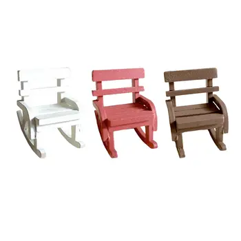 Мини-кресло-качалка Кукольный Домик Мебель для Микро-Ландшафтной Диорамы Кукольный Домик