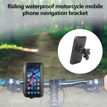 Крепление для велосипедного телефона Водонепроницаемый Держатель для велосипедного телефона Для электрического мотоцикла Крепление Для мотоциклетного телефона Легкий сенсорный экран