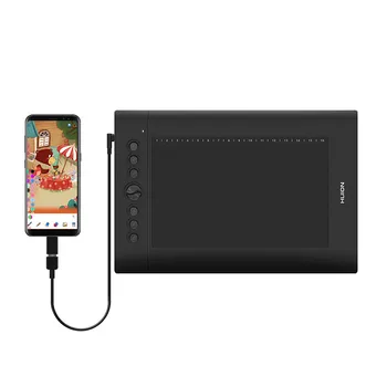 Цифровой графический планшет Huion H610 PRO V2 8192 Уровней, Планшет для рисования, без батареи, перьевой планшет с OTG PC/Android Painting tools