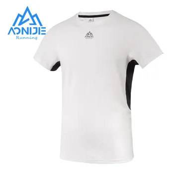 AONIJIE Летние спортивные Мужские футболки, быстросохнущая Дышащая одежда для бега, фитнеса, спортзала, Мужская спортивная одежда с коротким рукавом, Мужские