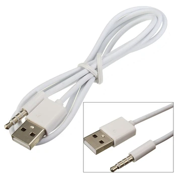 3,5 мм Аудио Штекер AUX Белый Разъем USB 2.0 от штекера до 3,5 мм автомобильного кабеля Разъем для зарядного устройства Провод Шнур Для наушников